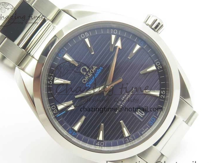 0425 Aqua Terra 150M Master Chronometers VSF 1:1 Best Edition Deep Blue Dial Silver Hand on SS Bracelet A8900 Super Clone HighPerformance 8013